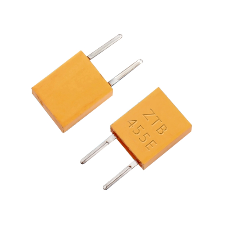 晶城网|现货SJK晶科鑫品牌陶瓷谐振器,455E,2PIN,防震型,455.0KHz,±1.5KHz,ZTB-CRB-455E